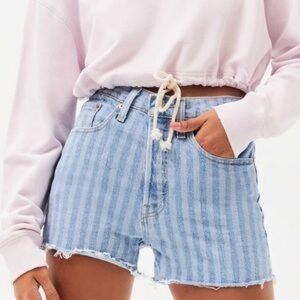 Levis 501 High-Rise Shorts Tango Wide Stripe